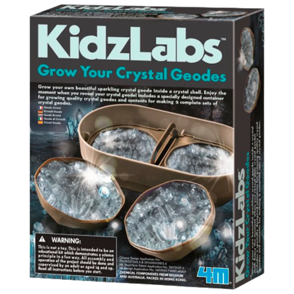 Set de creație 4M KidzLabs Grow Your Crystal Geodes 00-03919 10+ / Multicolor Gray photo 1