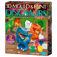 Set de creație 4M 3D Mould & Paint Dinosaurs 00-04777 6+ / Multicolor Multicolor