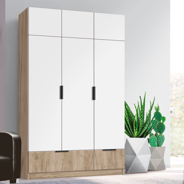 Шкаф Modern Komfort 135 x 52см x 240 / ДСП / Дуб крафт серый photo 2