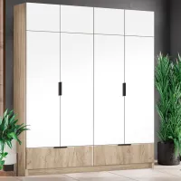 Dulap Modern Komfort 180 x 52 x 240 / DSP / Stejar craft gri photo 2