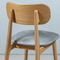 Scaun de bar Mobicasa Polo H690 Textil / Lemn / Nature photo 2