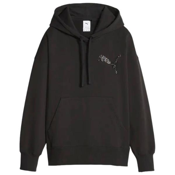 Толстовка для женщин Puma Swarovski Crystals Oversized Hoodie Осень - Зима / Черный photo 1