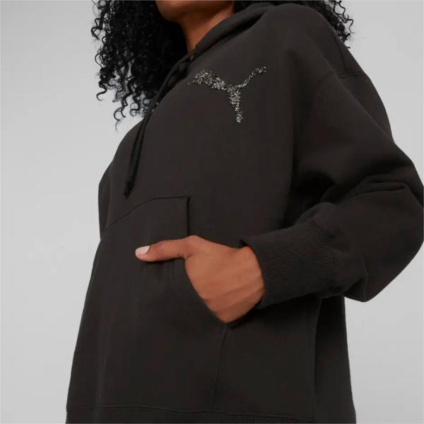 Hanorac pentru femei Puma Swarovski Crystals Oversized Hoodie Toamnă - iarnă / Black photo 4 Hanorac pentru femei Puma Swarovski Crystals Oversized Hoodie Toamnă - iarnă / Black photo 4