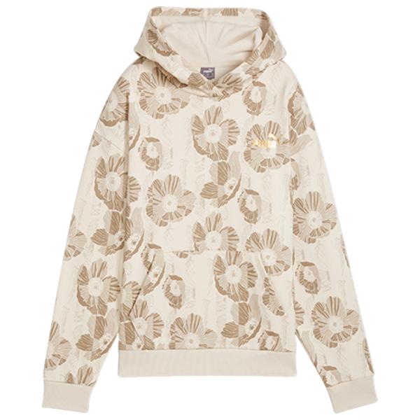 Толстовка для женщин Puma Ess+ Class Act Aop Hoodie Fl Осень - Зима / Бежевый photo 1