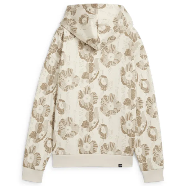 Hanorac pentru femei Puma Ess+ Class Act Aop Hoodie Fl Toamnă - iarnă / Beige photo 2