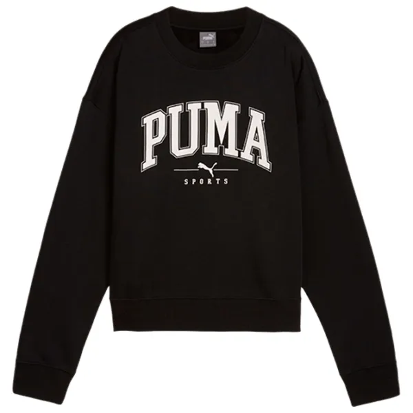 Hanorac pentru femei Puma Squad Crew Fl Toamnă - iarnă / Black photo 1