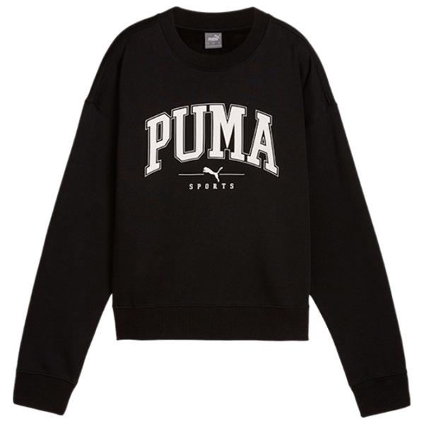 Hanorac pentru femei Puma Squad Crew Fl Toamnă - iarnă / Black photo 1