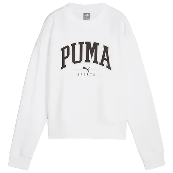 Hanorac pentru femei Puma Squad Crew Fl Toamnă - iarnă / White photo 1