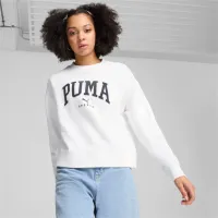 Толстовка для женщин Puma Squad Crew Fl Осень - Зима / Белый photo 3