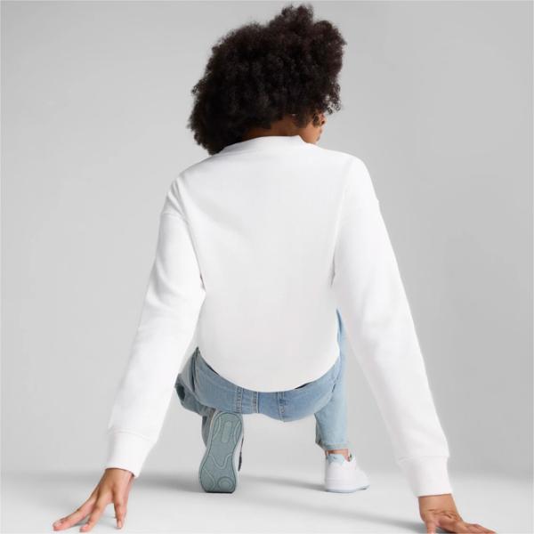 Hanorac pentru femei Puma Squad Crew Fl Toamnă - iarnă / White photo 4