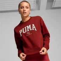 Толстовка для женщин Puma Squad Crew Fl Осень - Зима / Красный photo 3