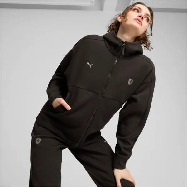 Толстовка для женщин Puma Ferrari Style Hooded Sweat Jacket Wmn Осень - Зима / Черный photo 2