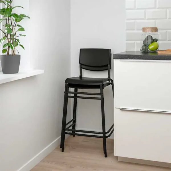 Обеденные стол со стульями Ikea Sandsberg/Stig 2 (5415795) Квадратная / ДСП / Черный photo 7