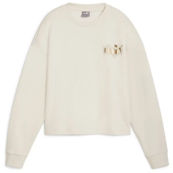 Hanorac pentru femei Puma Ess+ Class Act Crew Fl All-season / White photo 1 Hanorac pentru femei Puma Ess+ Class Act Crew Fl All-season / White photo 1