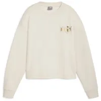 Hanorac pentru femei Puma Ess+ Class Act Crew Fl All-season / White