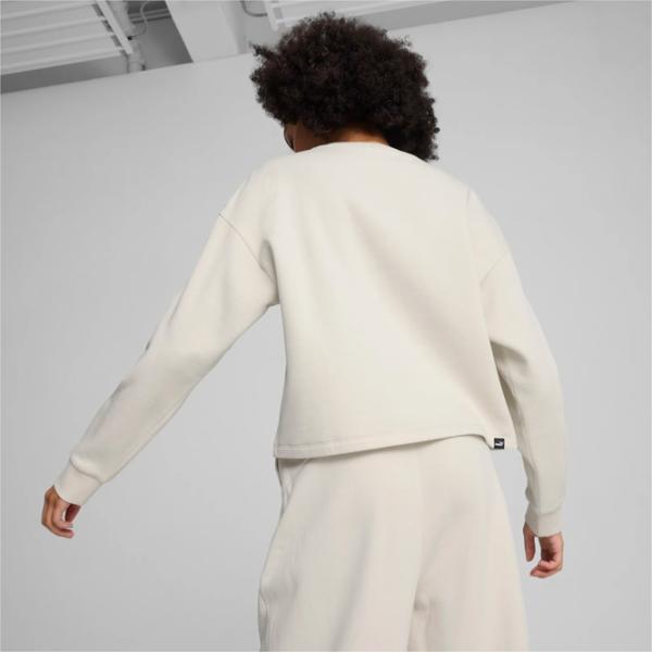 Hanorac pentru femei Puma Ess+ Class Act Crew Fl All-season / White photo 4