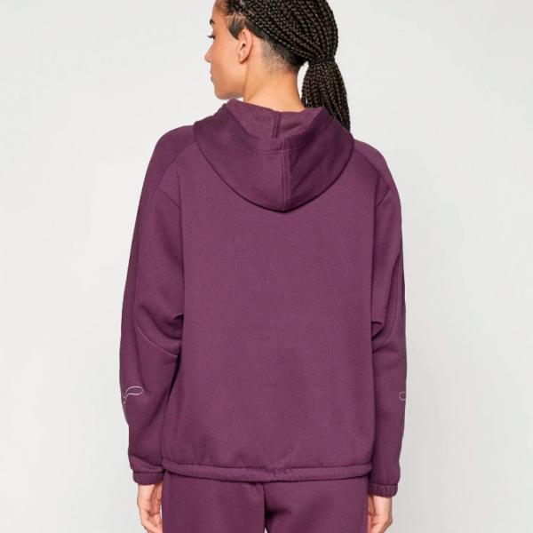 Hanorac pentru femei Puma Motion Hoodie Fl All-season / Bordo photo 4