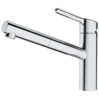 Baterie pentru bucătărie Franke Orbit Extractibil O singură pârghie / pivotantă / Granit / Crom