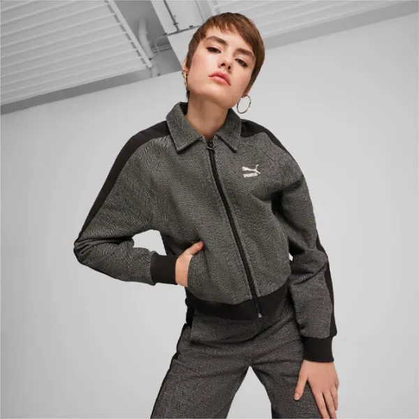Толстовка для женщин Puma T7 Track Jacket Осень - Зима / Серый photo 3