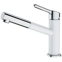 Baterie pentru bucătărie Franke Orbit Extractibil O singură pârghie / pivotantă / Granit / Bianco
