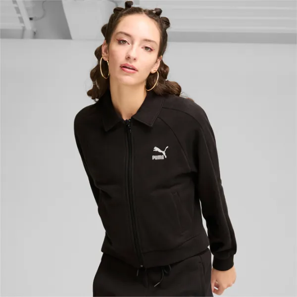 Hanorac pentru femei Puma T7 Track Jacket Toamnă - iarnă / Black photo 4 Hanorac pentru femei Puma T7 Track Jacket Toamnă - iarnă / Black photo 4