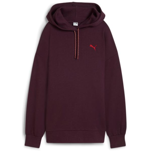 Hanorac pentru femei Puma Classics Oversized Hoodie Dk All-season / Bordo photo 1