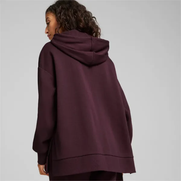 Hanorac pentru femei Puma Classics Oversized Hoodie Dk All-season / Bordo photo 4