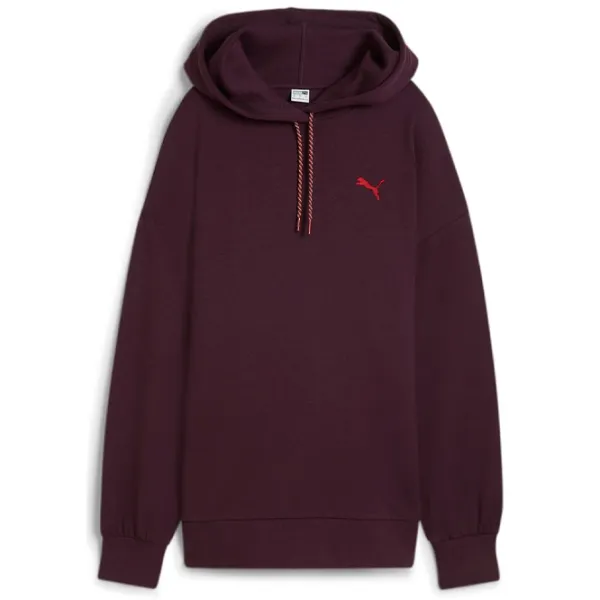 Hanorac pentru femei Puma Classics Oversized Hoodie Dk All-season / Bordo photo 1