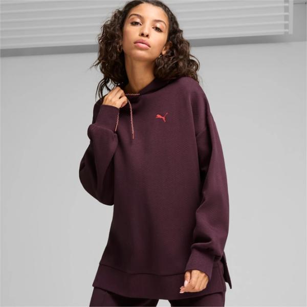 Hanorac pentru femei Puma Classics Oversized Hoodie Dk All-season / Bordo photo 2 Hanorac pentru femei Puma Classics Oversized Hoodie Dk All-season / Bordo photo 2