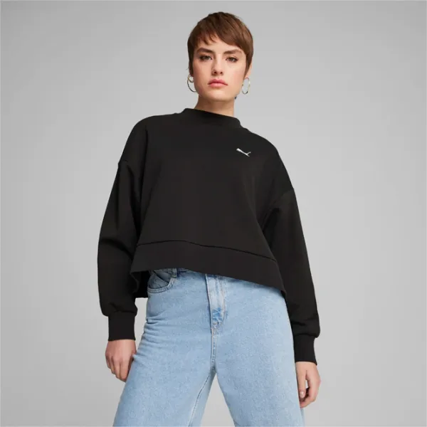 Hanorac pentru femei Puma Classics Oversized Crew Dk Toamnă - iarnă / Black photo 2