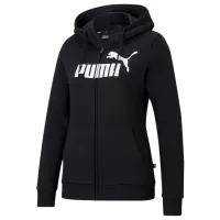 Hanorac pentru femei Puma Ess Logo Full-Zip Hoodie Fl Toamnă - iarnă / Black