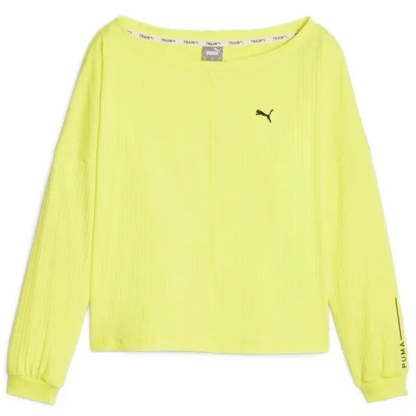 Hanorac pentru femei Puma Studio Unwind Long Sleeve Primăvară - vară / Yellow photo 1