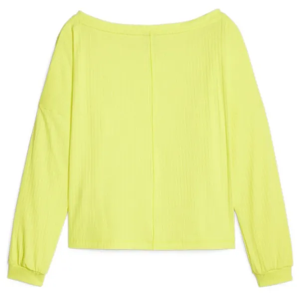 Hanorac pentru femei Puma Studio Unwind Long Sleeve Primăvară - vară / Yellow photo 2