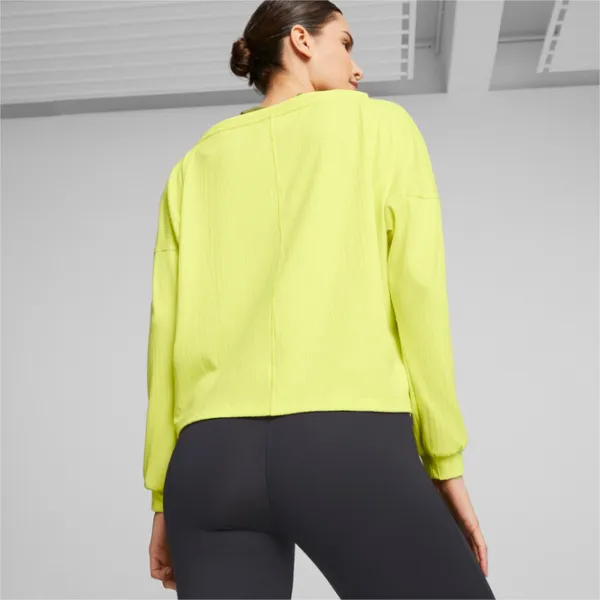 Hanorac pentru femei Puma Studio Unwind Long Sleeve Primăvară - vară / Yellow photo 4