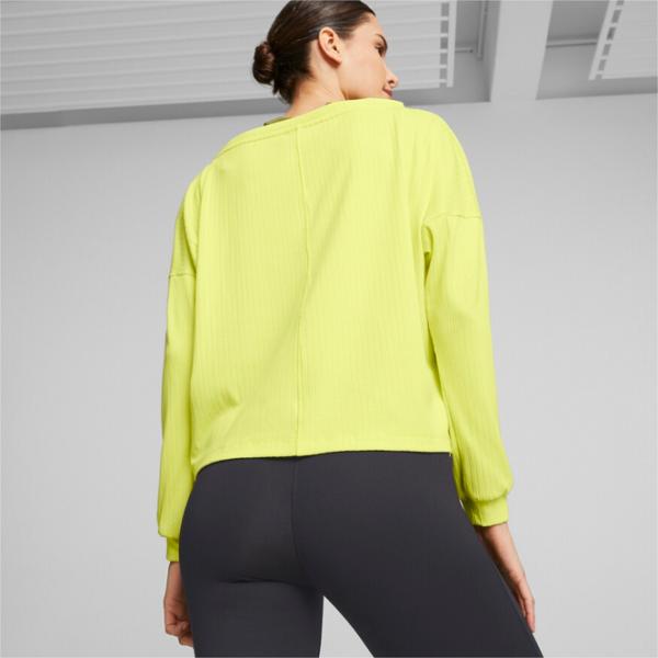 Hanorac pentru femei Puma Studio Unwind Long Sleeve Primăvară - vară / Yellow photo 4