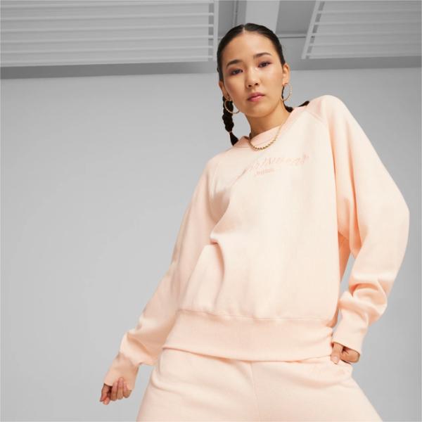 Hanorac pentru femei Puma Classics+ Relaxed Crew All-season / Pink photo 2