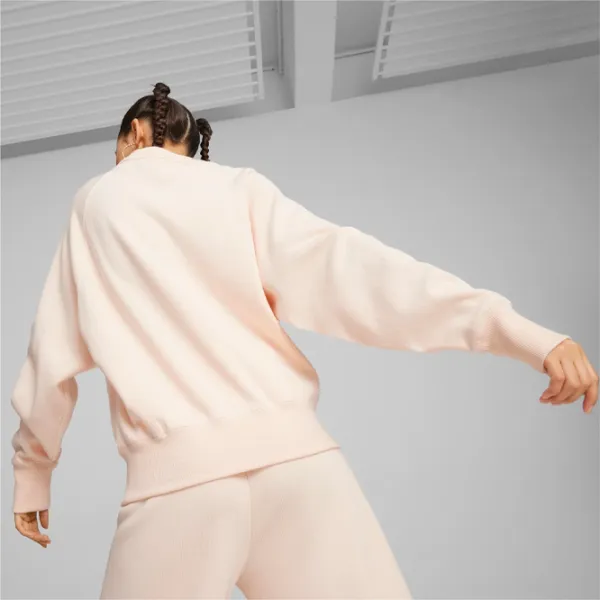 Hanorac pentru femei Puma Classics+ Relaxed Crew All-season / Pink photo 4