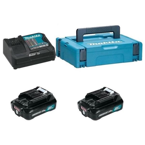 Set acumulatori și încărcător Makita 197658-5 Li-Ion / 2 Ah / 12 V photo 1