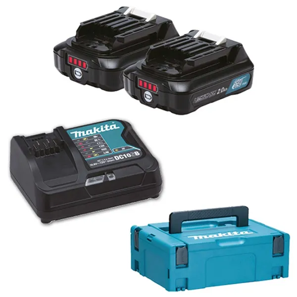 Set acumulatori și încărcător Makita 197658-5 Li-Ion / 2 Ah / 12 V photo 2