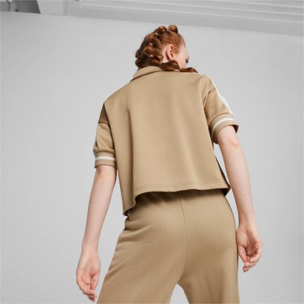 Hanorac pentru femei Puma T7 For The Fanbase Jacket Primăvară - vară / Beige photo 4