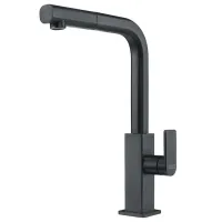 Baterie pentru bucătărie Franke Mythos Extractabil Industrial O singură pârghie / pivotantă / Oțel inoxidabil / Black