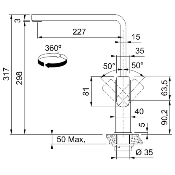 Смеситель для кухни Franke Mythos Extractabil Industrial Oднорычажный / поворотный / Нержавеющая сталь / Черный photo 2 Смеситель для кухни Franke Mythos Extractabil Industrial Oднорычажный / поворотный / Нержавеющая сталь / Черный photo 2