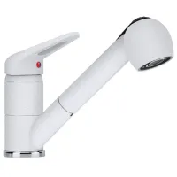 Baterie pentru bucătărie Franke Novara Plus Dus Extractibil O singură pârghie / flexibil / Alamă / Bianco