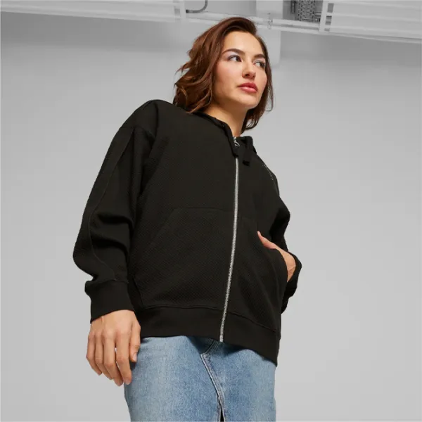 Hanorac pentru femei Puma Her Full-Zip Hoodie All-season / Black photo 3