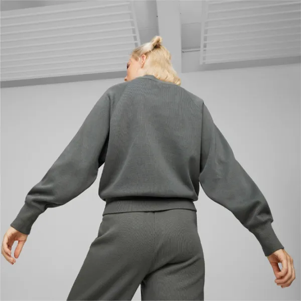Hanorac pentru femei Puma Classics+ Relaxed Crew All-season / Gray photo 4