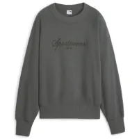 Толстовка для женщин Puma Classics+ Relaxed Crew Всесезонные / Серый