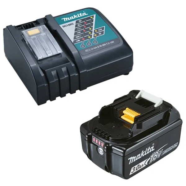 Комплект из аккумулятора и зарядного устройства Makita 191A24-4  Li-Ion / 3 Ач / 18 V photo 1 Комплект из аккумулятора и зарядного устройства Makita 191A24-4  Li-Ion / 3 Ач / 18 V photo 1