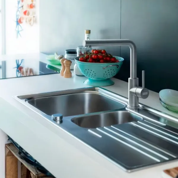 Baterie pentru bucătărie Franke Smart Glenda O singură pârghie / pivotantă / Alamă / Inox photo 2