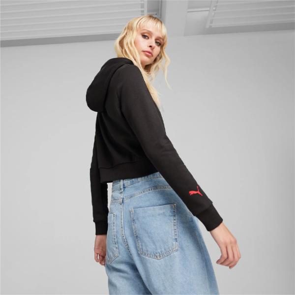 Hanorac pentru femei Puma F1 Ess Cropped Hoodie Wns All-season / Black photo 4
