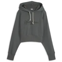 Hanorac pentru femei Puma Classics+ Relaxed Cropped Hoodie All-season / Gray